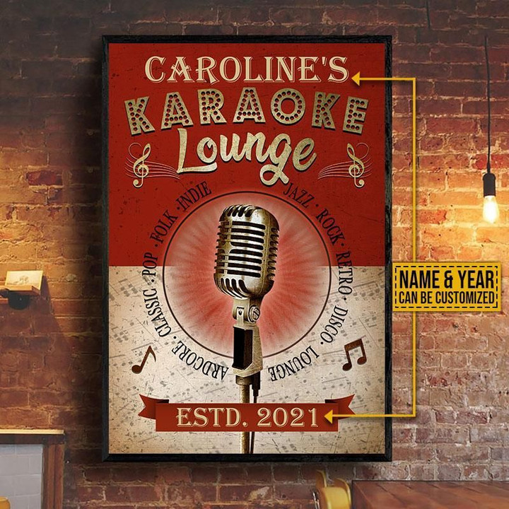 Personalized Karaoke Lounge Customized Poster & Canvas