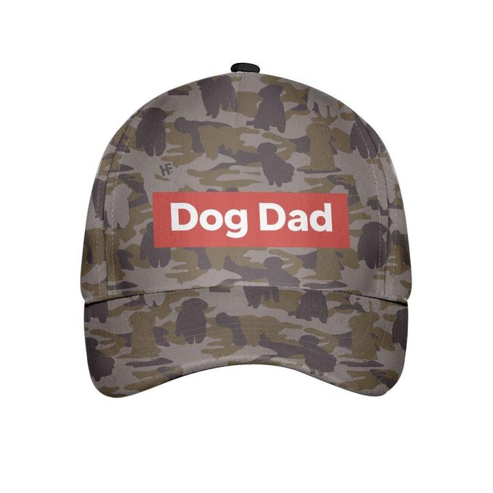 Dog Dad Poodles Camouflage Cap