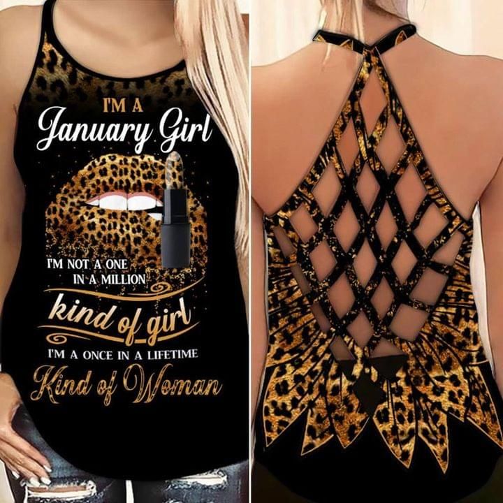 Lip Sunflower January Criss Tank Top I'm A January Girl I'm Not A One