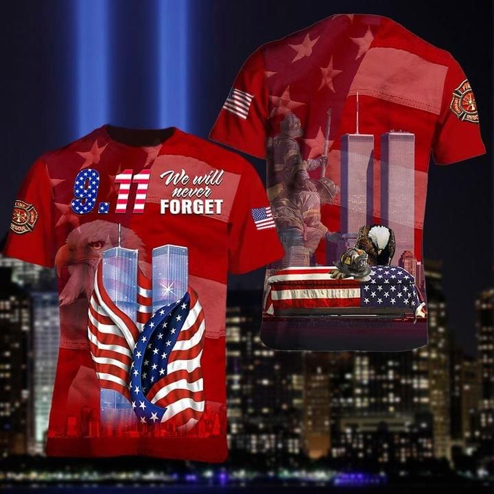 Eagle Patriot Day American 3D T-shirt 911 Never Forget