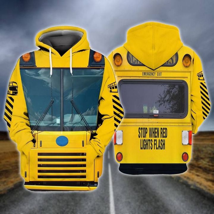 Bus Driver 3D Hoodie Stop When Red Lights Flash PAN3HD0253