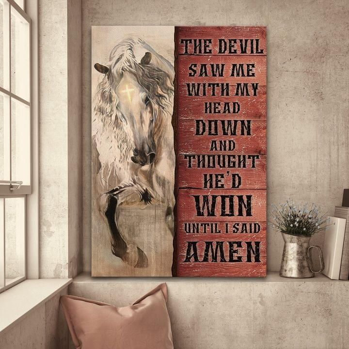 Horse Riding Canvas Wall Art The Devil Saw Me With My Head Down