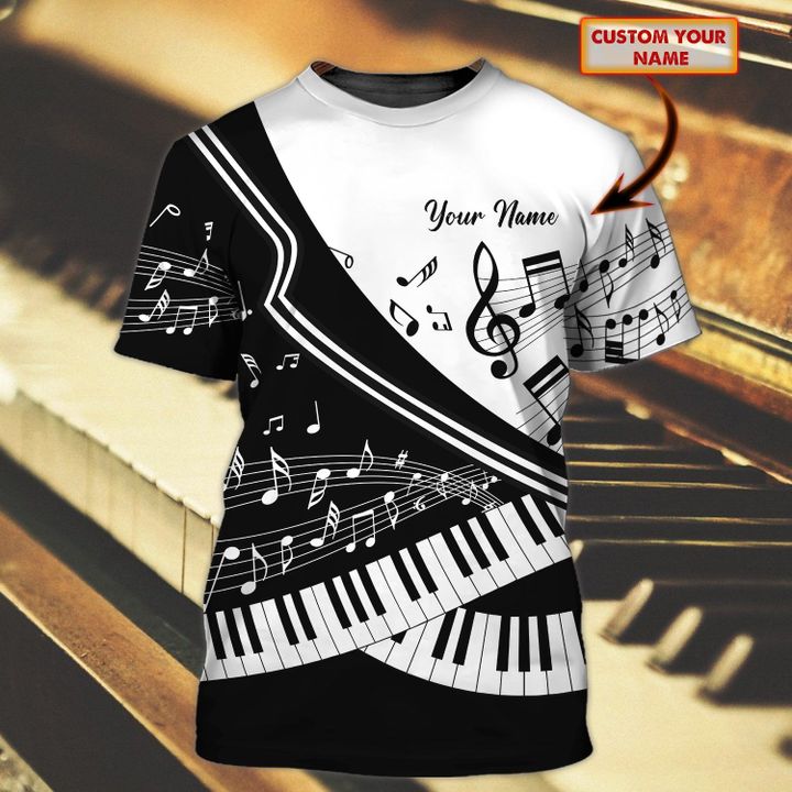 Personalized Music Piano 3D Tshirt