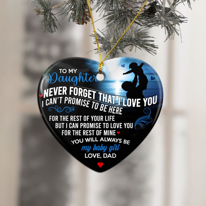 Gift For Daughter From Dad Christmas Ornament