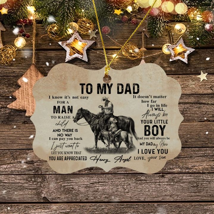 Personalized Horse Dad And Daughter Son Ornament