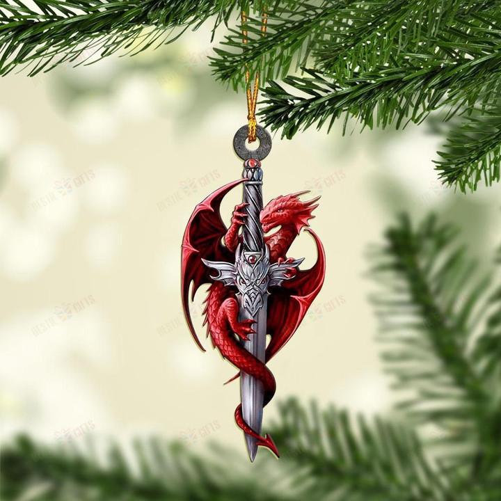 Love Dragon Mica Ornament