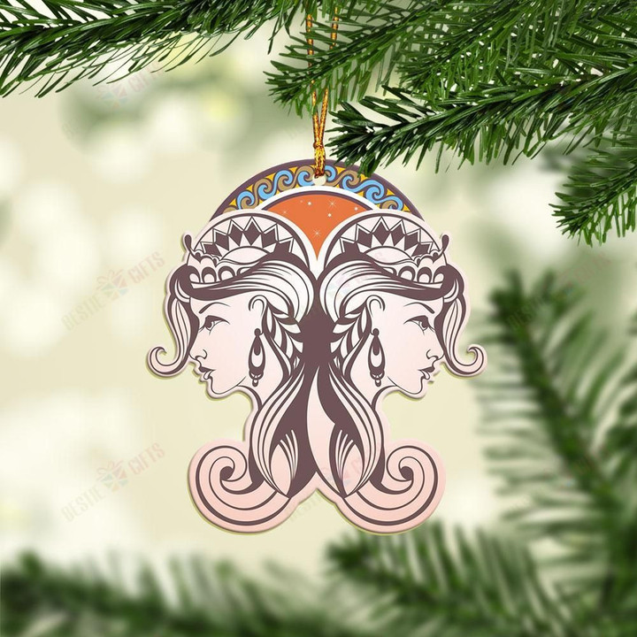 Love Zodiac Christmas Mica Ornament