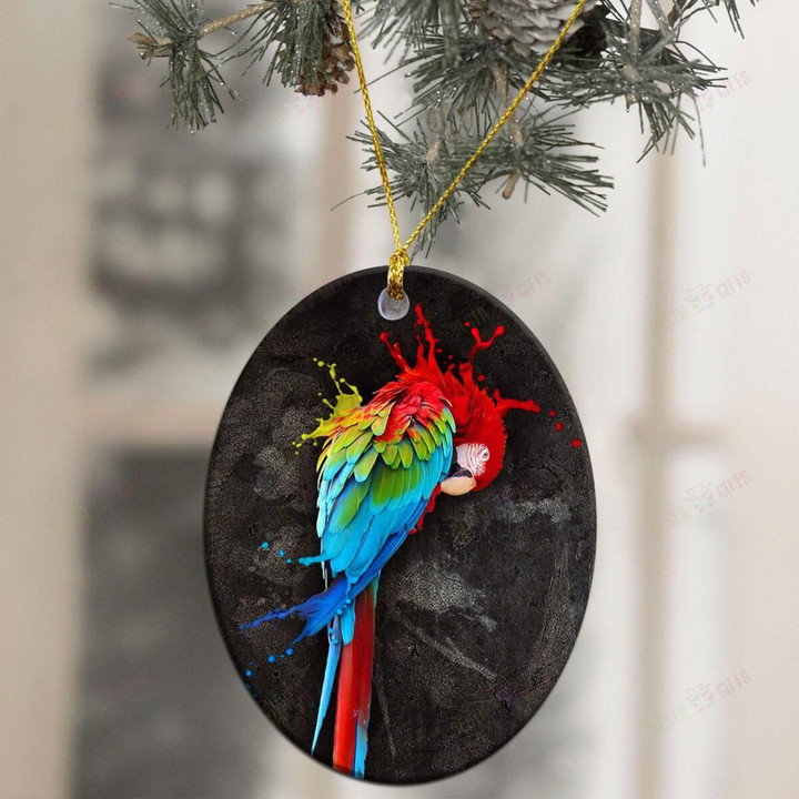 Parrot Lover Ceramic Ornament