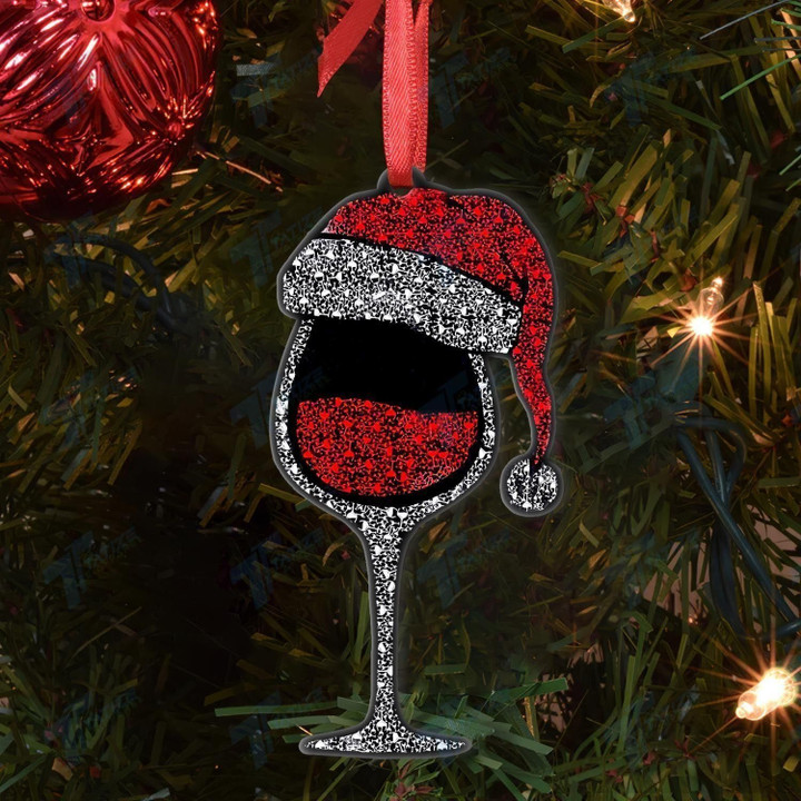 Christmas Diamond Wine Acrylic Ornament