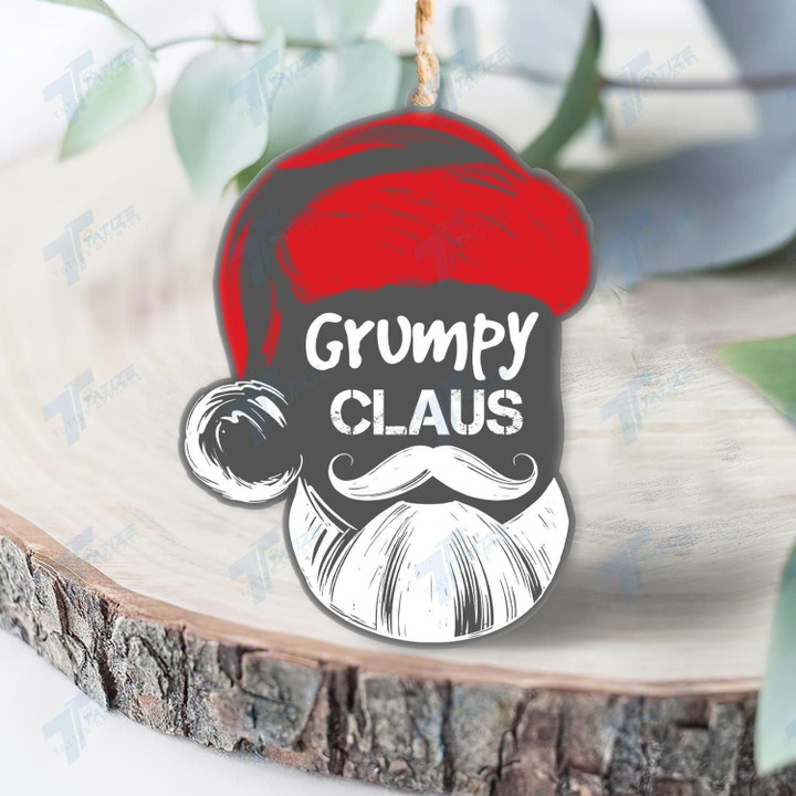 Christmas Grumpy Claus Acrylic Ornament