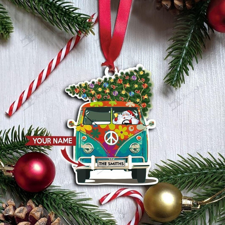 Hippie - Merry Christmas Personalized Ornament