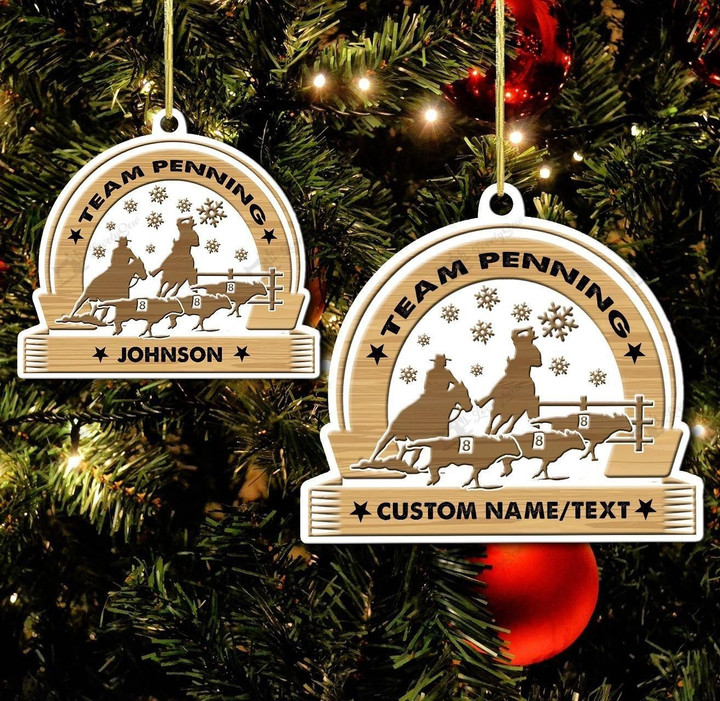 Team Penning Personalized Ornament