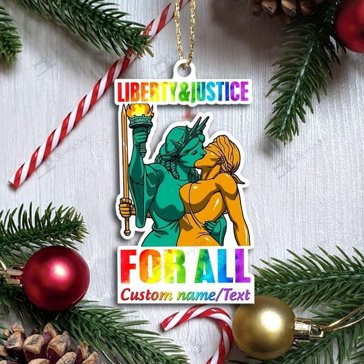 Personalized Liberty & Justice For All Ornament