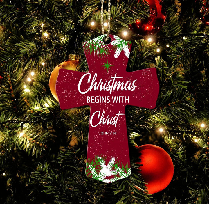 Christmas Begins With Christ Ornament