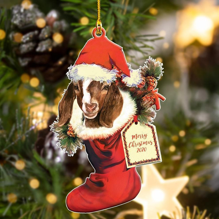 Goat Christmas Shape Ornament