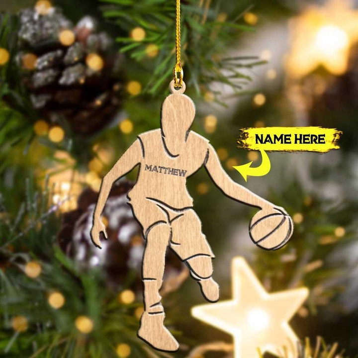 Personalized Basketball Shape Ornament / Tndndd191120