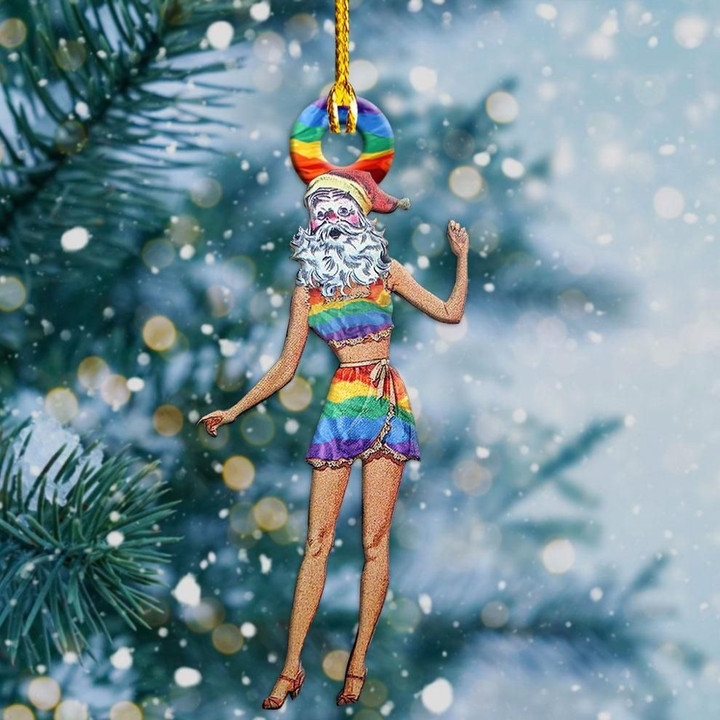 Lgbt - Pride Santa Shape Ornament