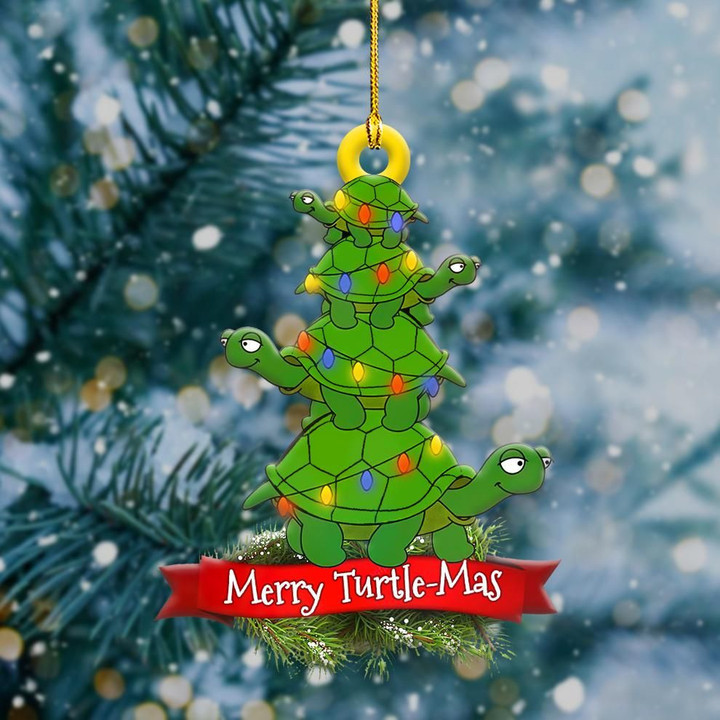 Merry Turtle-Mas Shape Ornament
