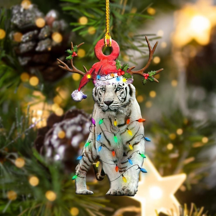 White Tiger Christmas Light Shape Ornament PANORPG0265