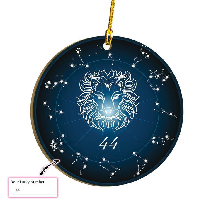 Personalized Lucky Number For Leo Custom Ornament