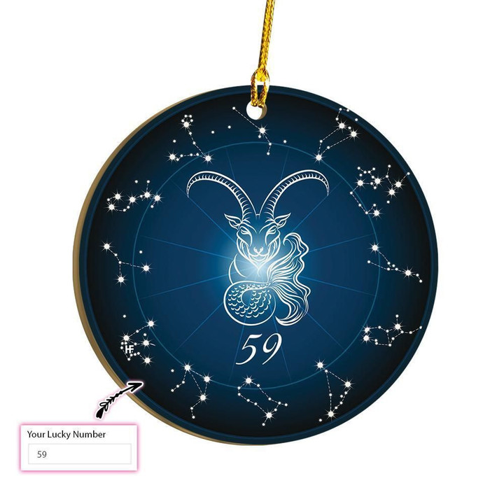 Personalized Lucky Number For Capricorn Custom Ornament