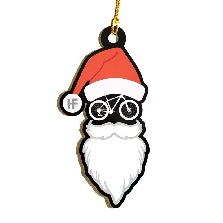 Santa Claus Cycling Ornament