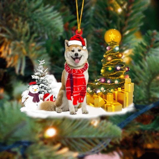 Akita Christmas Ornament