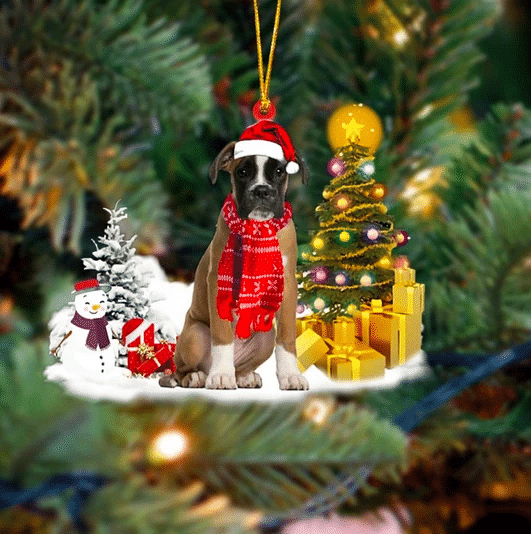 Boxer Christmas Ornament 6