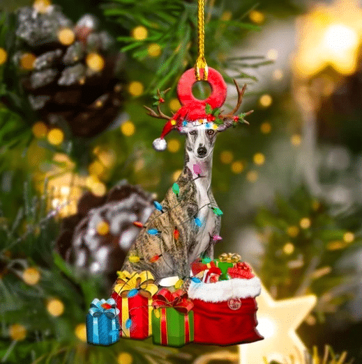 Greyhound Christmas Ornament 2