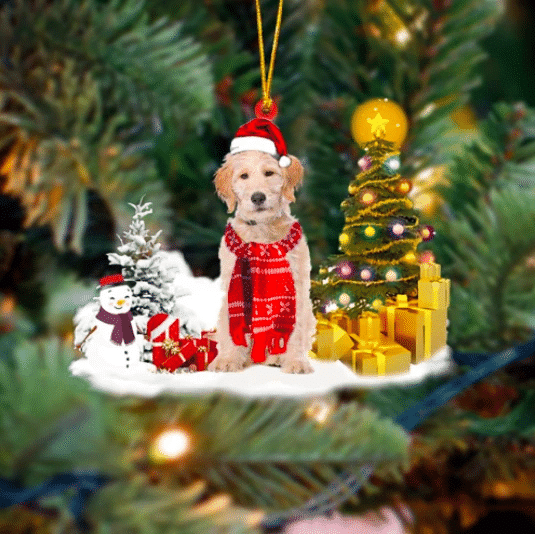 Labradoodle Christmas Ornament 3