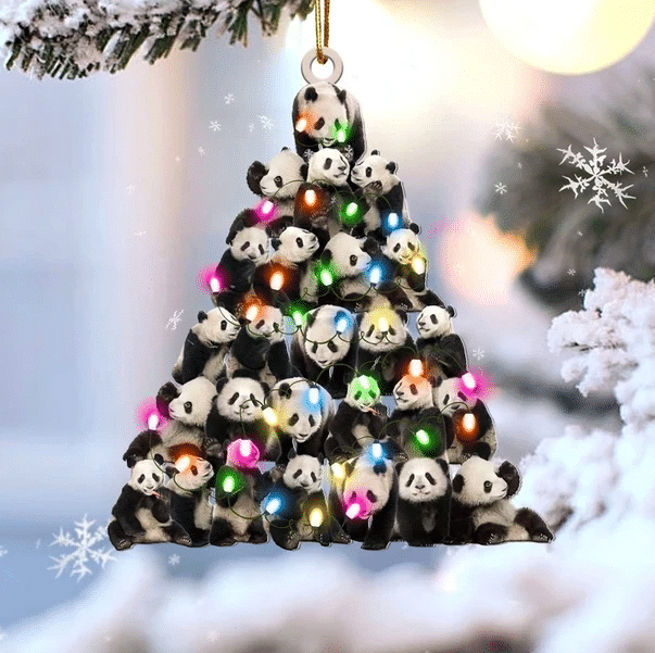 Panda Christmas Ornament 2