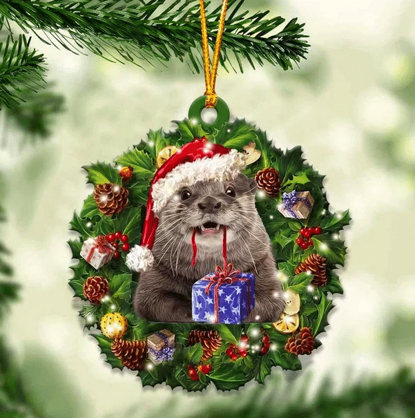 Otter Christmas Ornament 4
