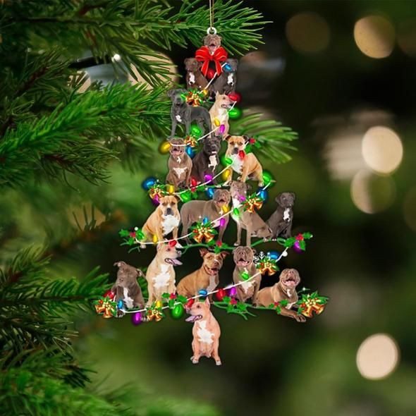 Pitbull Christmas Ornament 2