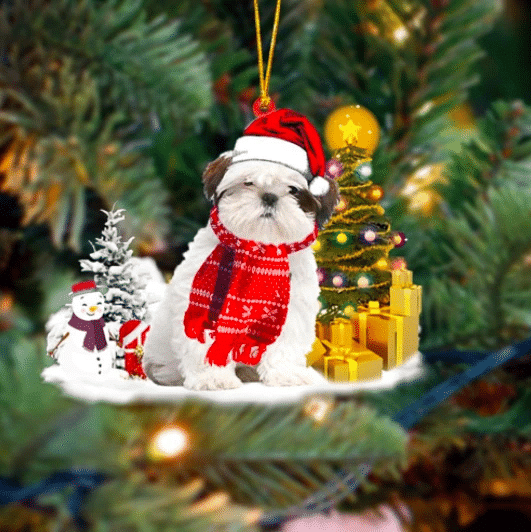 Shih Tzu Christmas Ornament 5