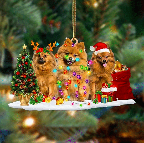 Pomeranian Christmas Ornament 4