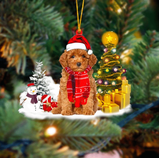 Poodle Christmas Ornament 3