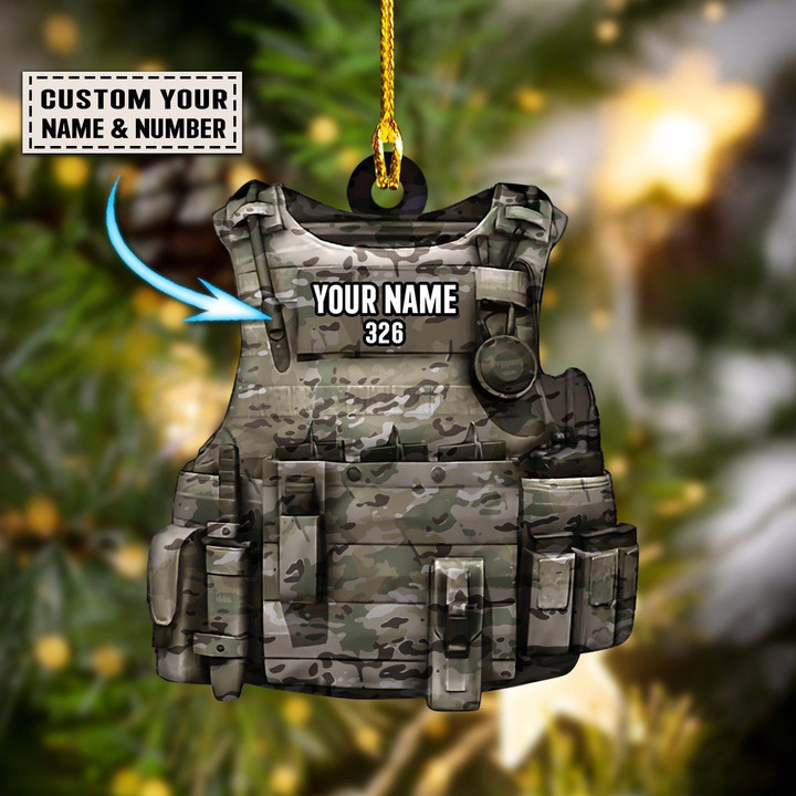 Personalized Soldier Christmas Ornament