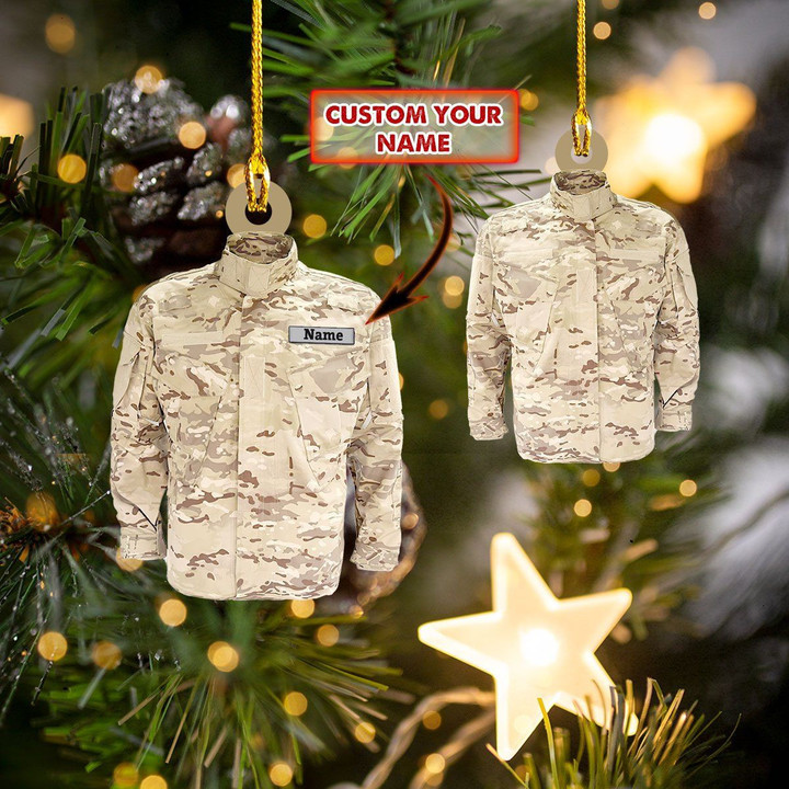 Personalized Military Christmas Ornament