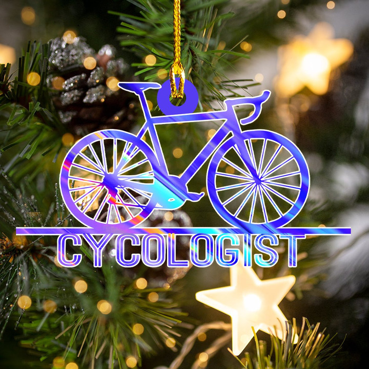 Cycling Christmas Ornament