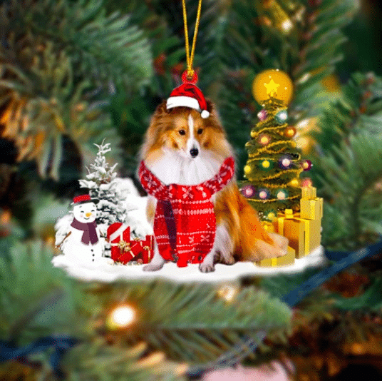 Shetland Sheepdog Christmas Ornament 3