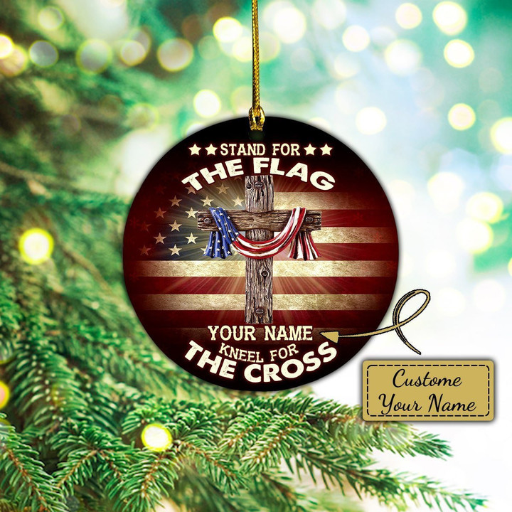 Personalized Stand For The Flag Christmas Ornament