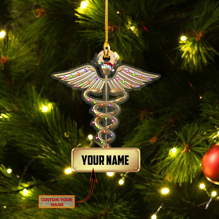 Personalized Nurse Logo Christmas Ornament