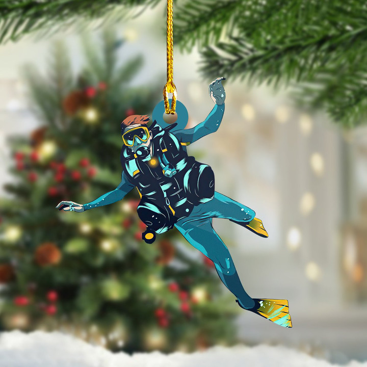 Scuba Diver Christmas Ornament