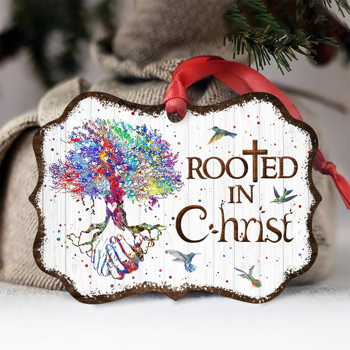 Rooted In Christ - Unique Christian Aluminium Ornament