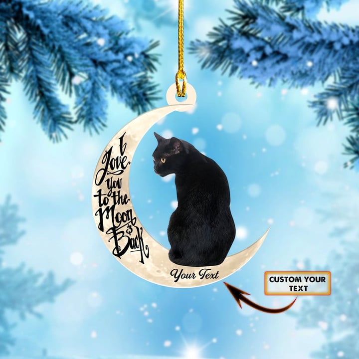 Personalized Love U To The Moon & Back Christmas Ornament