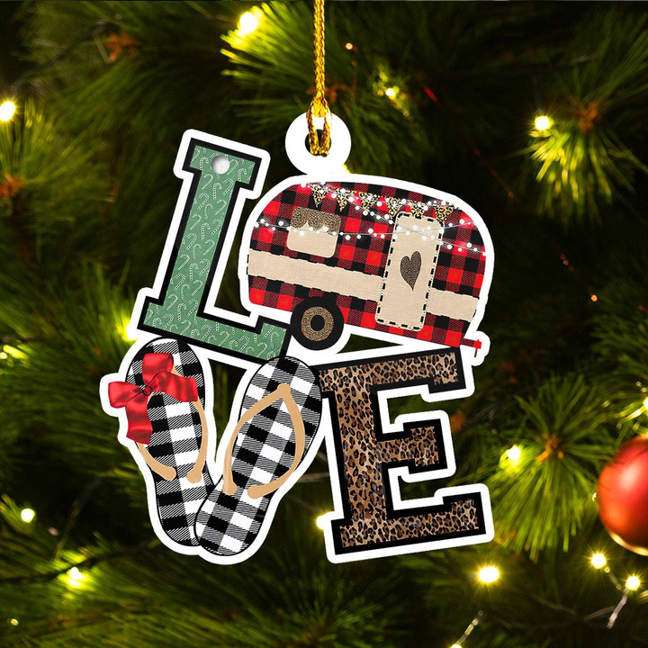 Love Camping Christmas Ornament