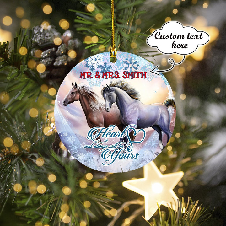 Personalized My Heart Is Yours Christmas Ornament