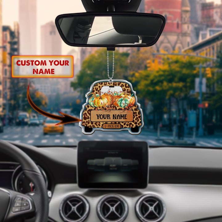 Personalized Fall Car Christmas Ornament