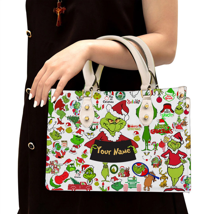 The Grinch Christmas Purse - Leather Bag - Handbag For Women - PANLTO0013