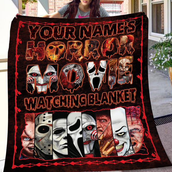 Personalized This Is My Horror Movie Watching Halloween Blanket PANBL0025
